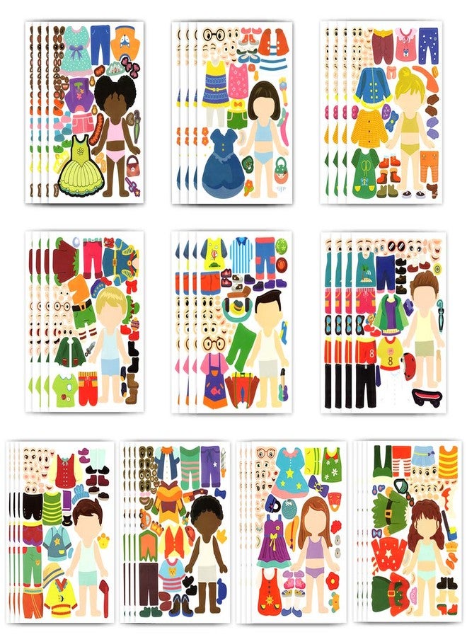 Jyu Daam Funny Make a Face and Dress Up Stickers for Girls Boys,40pcs Make Your Own Mix and Match Sticker Sheets Art Craft Kit Toys,Including 2000+Repositionable Little Stickers - Image 1